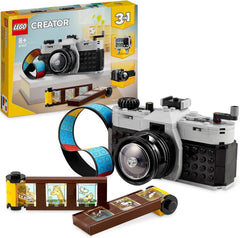 LEGO Creator 3-in-1-Retro-Kameraspielzeug, Videokamera, Fernseher, Schreibtischdekoration für Kinder oder Schlafzimmerzubehör, Fotogeschenke für Mädchen und Jungen ab 8 Jahren 31147 Bausets Besuchen Sie den LEGO-Store Single