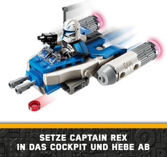 LEGO Star Wars Captain Rex Y-Wing Microfighter, baubares Spielzeug-Sternenschiff Steine zum Sammeln, Giftidee für Jungen und Mädchen ab 6 Jahren 75391