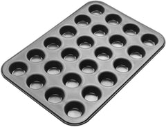 Zenker 6541 Black Metallic 24Er Mini-Muffinform – Antihaftbeschichte Für Perfekte Mini-Muffins, Ø 4,5 cm, Made in Germany Formen und Backbleche Naty Shop