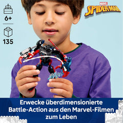 LEGO | Marvel Miles Morales Mech Vs. Spider-Man 2099 – Superhelden Spielzeug mit Actionfigur und 2 Minifiguren sowie Razor-Web und Power-Blast-Elementen – Geschenk für Jungen ab 6 Jahren – 76337