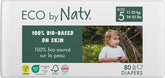 Eco Diapers Eco by Naty Baby Eco Diapers – hochwertige Bio-Windeln, umweltfreundlich, aus pflanzlichen Materialien, ideal für empfindliche Babyhaut (Größe 5 – 80 Stück)
