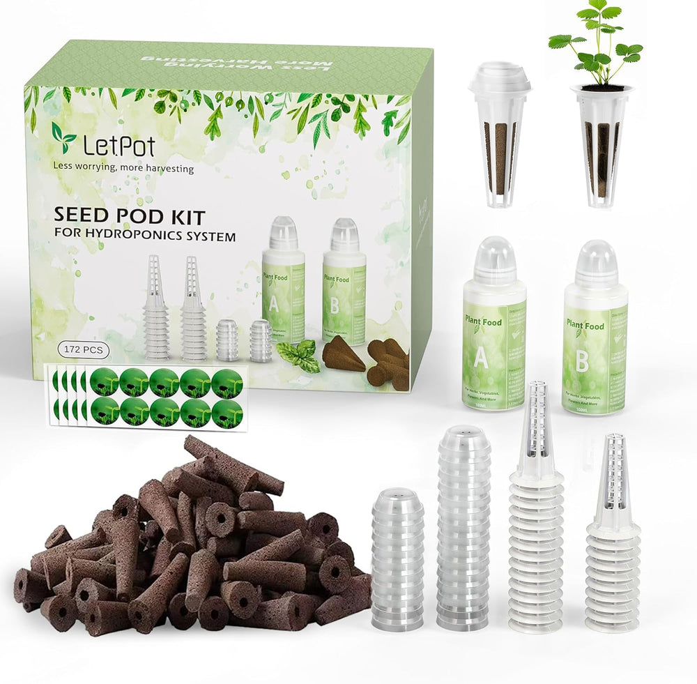 172-teiliges Pod-Grow-Set, Grow-Schwämme für Hydrokulturen