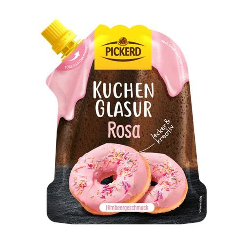 Kuchenglasur, Rosa-, Beeren- und Himbeergeschmack, 125 Gramm Glasuren und Dekor Naty Shop
