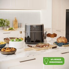 Princess Digital Heißluftfritteuse – Variable Schüsselkapazität – Maximal 8 Liter – 6 voreingestellte Programme. Haushaltsgeräte Naty Shop