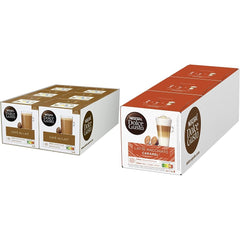 NESCAFÉ Dolce Gusto Café au Lait 96 Kaffeekapseln & Latte Macchiato Caramel, 48 Kaffeekapseln