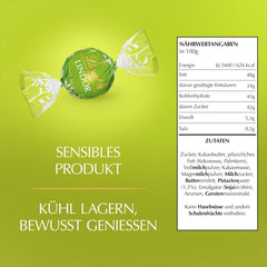 Lindt LINDOR Schokolade mit Pistazien | 1 kg wiederverschließbarer Beutel | ca. 80 Milchschokoladenkugeln mit zartschmelzender Pistaziencremefüllung | Großpackung, Pralinengeschenk