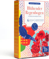 Blühender Regenbogen – 6 kostenlose bestäubte Blumenmischungen – spektakulär und farbenfroh – Samenset für Anfänger, als kleines Geschenk oder für den persönlichen Gebrauch