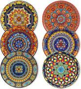 Set de 6 farfurii pentru desert, set de farfurii Vancasso KRVI pentru 6 persoane, Ø 22 cm, potrivit pentru mașina de spălat vase și cuptorul cu microunde, farfurii pentru paste, farfurii pentru micul dejun, farfurii pentru tort