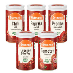 Ostmann Gewürze - gefülltes Gewürzregal mit 21 Gewürzdosen | Set aus Gewürzen, Kräutern, Gewürzmischungen | zum Aufhängen | für die Schranktür | Isst: 1 Stück