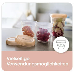 Muttermilchbehälter NIP First Moments 150 ml, 4 Stück: stapelbar und auslaufsicher Zubehör Essen und Stillen Bebe Naty Shop