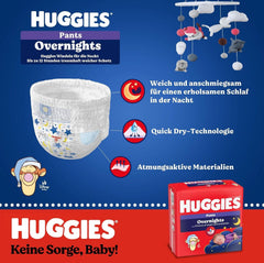 Pantaloni de noapte Huggies Mărimea 6 (15-25 kg), Cutie lunară pentru scutece, 88 bucăți Mama si Copilul Naty Shop