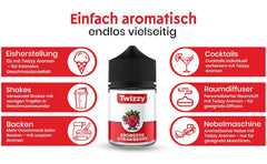 Twizzy Konzentriertes Erdbeeraroma, 60 ml Aromen Naty Shop