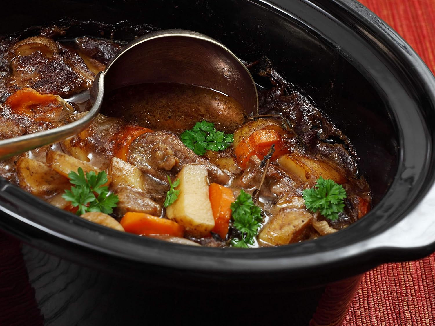 Beper BC.510 Slow Cooker, 280 W, 4,5 litri, sticlă ceramică, negru și oțel Slow Cooker Naty Shop