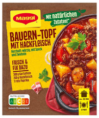 MAGGI Fix für Bauern-Topf mit Minkfleisch, Würzmischung, mit natürlichen Zutaten*, für 2 Portionen, 1er Pack (1 x 39g)