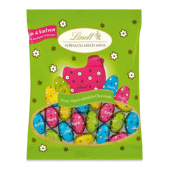 Mini Lindt Milchschokolade-Eier für Schokoladendekorationen | 2 Beutel x 180g | Premium-Eier aus Vollmilchschokolade, fröhlich und bunt verpackt in vier Farben zu Ostern | Osterschokolade | Schokoladengeschenk