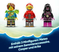 LEGO DREAMZzz 2in1 Albtraum-Skorpionbagger - Spielzeug in Wespenfigur verwandelbar - inkl. 3 Minifiguren und eine orangefarbene Schatzkreatur zum Sammeln – Geschenk für Jungen ab 7 Jahren – 71513