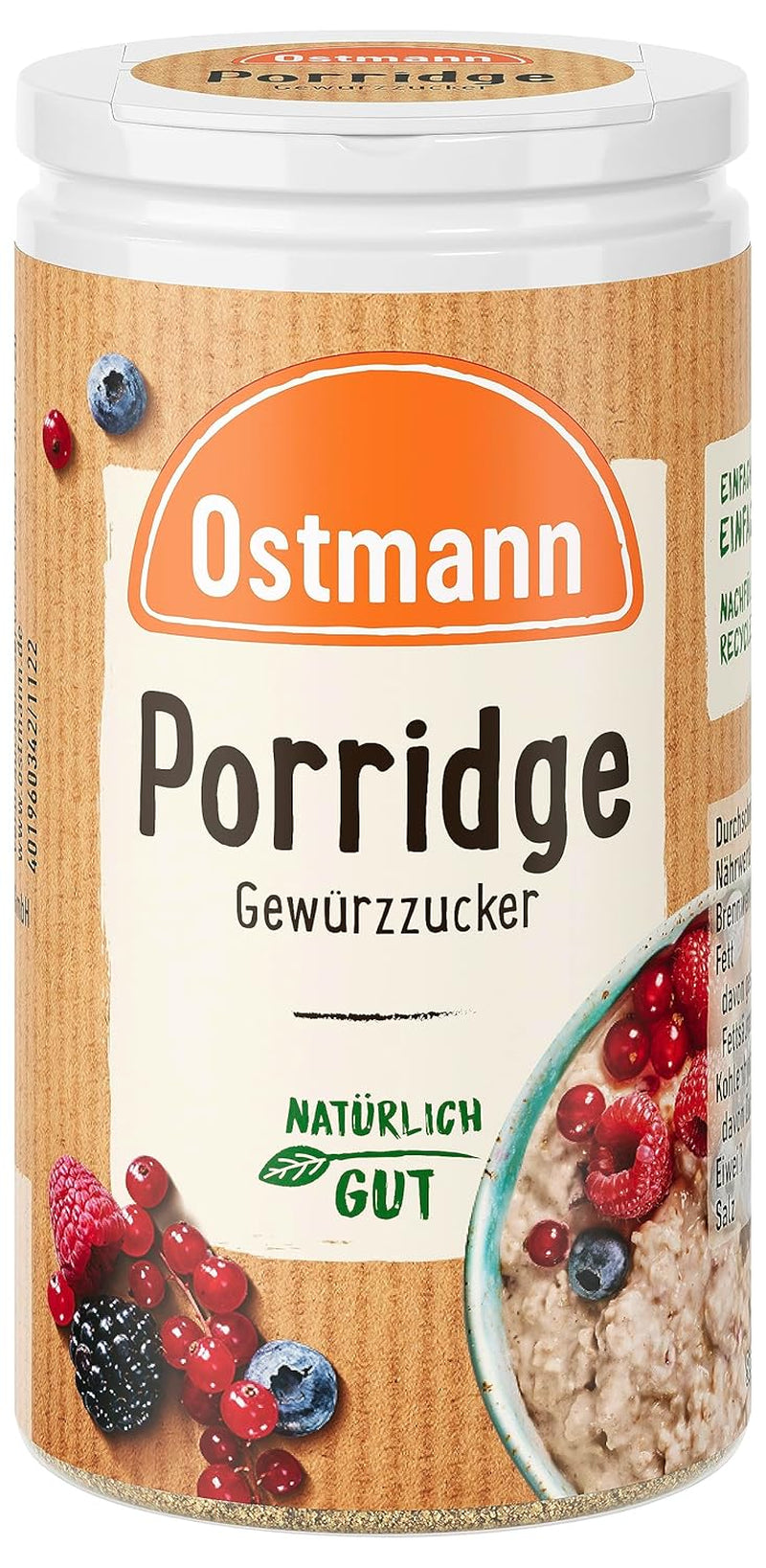 Ostmann Gewürze - Gewürzte Aromamischung aus Breizucker, Zimt und Kakao, zum Würzen von Haferflocken, Milchreis und anderen süßen Spezialitäten, vegan, 60g (Verpackungsdesign kann variieren)
