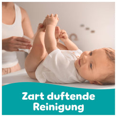 Pampers Fresh Clean Feuchttücher, 15 Packungen mit 80 Tüchern, insgesamt 1200 Tücher, leichter Duft, auch für Hände und Gesicht geeignet