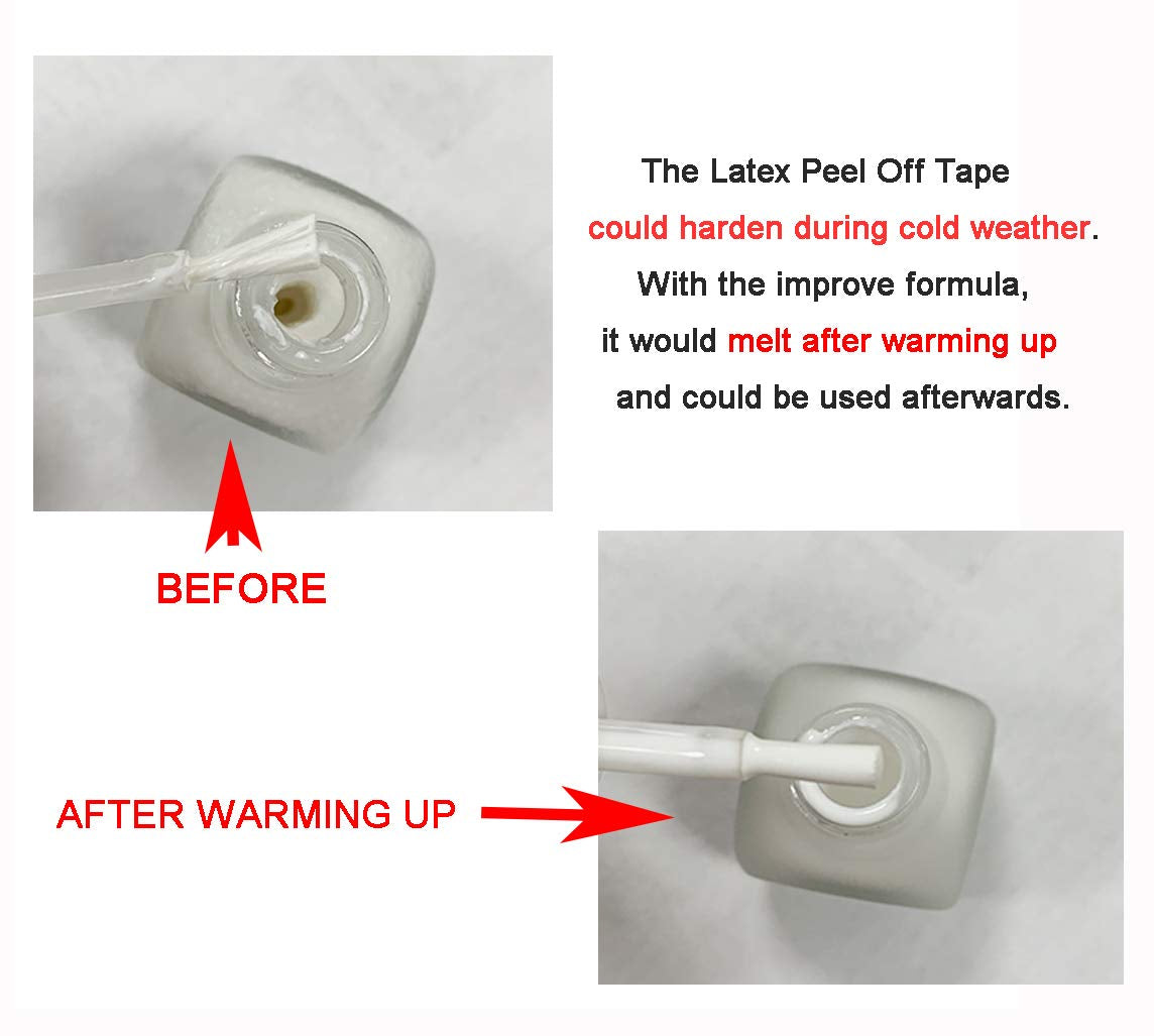 AIMEILI Latex Peel off Tape Nagellack Korrektor Hautschutz Fingerschutz Für Nail Art Palisade Geruchlos Weiß 15Ml