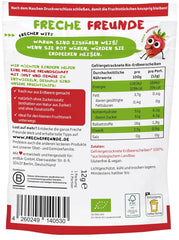 FRECHE FREUNDE Bio-Erdbeer-Fruchtchips, gefriergetrocknete Fruchtchips, natürliche geschnittene Trockenfrüchte ohne Zuckerzusatz, vegan, laktosefrei, glutenfrei, 12er-Pack (12 x 12 g)