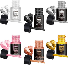 Flüssiger essbarer Glitzer, 60 ml Naty Shop Set 6 Farben x 10 ml