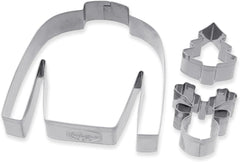 Set de 3 forme de biscuiți Dr. Oetker, model pulover urât de Crăciun – Forme de biscuiți, alb, Crăciun, copt – Forme de biscuiți din oțel inoxidabil pentru Crăciun