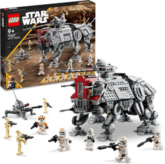 LEGO Star Wars At-Te Walker Mobiles Spielzeugmodell-Minifigurenset mit 3 Clone Troopers, Battle Droids und Dwarf Spider Droid 75337 Building Sets Besuchen Sie den LEGO-Store Single