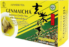 Ceai verde cu orez rotund prăjit, Genmaicha (1 x 20 g - 10 pliculețe a câte 2 g fiecare)