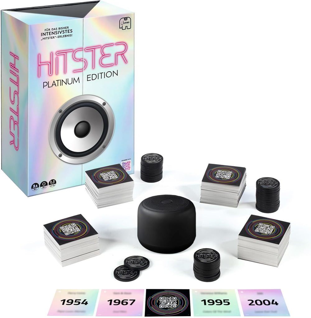 Hitster Platinum Edition – Partymusikspiel mit 500 Songs aus Pop, Rock, Hip-Hop, Dance und mehr, inklusive Lautsprecher