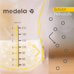 Medela Easy Pour Muttermilchbeutel Zum Einfachen Ausgießen, 100 Stück, 210 ml, Auslaufsichere Einweg-Muttermilchbeutel Mit Überlaufschutz, Stillhelfer Zubehör Babynahrung und Stillen Naty Shop