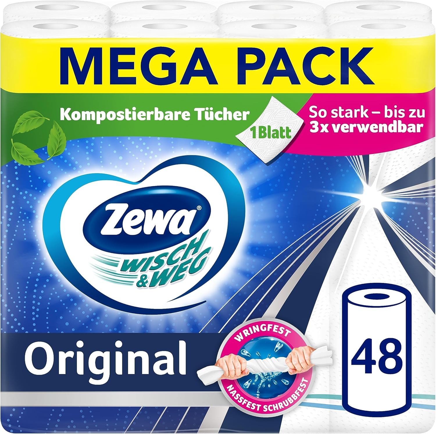 Zewa Wisch&Weg Original Mega Pack, 6 pachete , 48 bucăți (6-pachet)