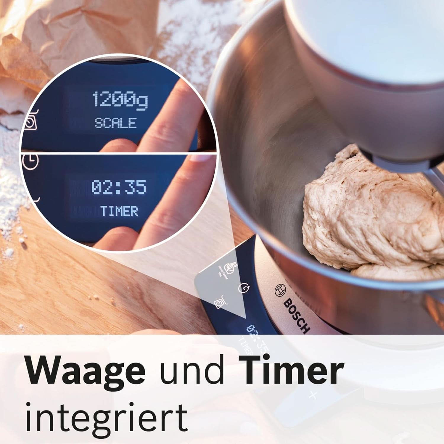 Robot de bucătărie Bosch Seria 8 MUM9AX5S00, bol din oțel inoxidabil 5,5 L, 1600W Mama si Copilul Naty Shop