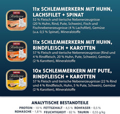 animonda Vom Feinsten Adult Gourmet Variety (32 x 100 g), hrană umedă pentru pisici adulte, fără cereale și fără zahăr, cu un miez gourmet irezistibil.