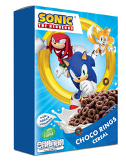 Sonic Choco Rings Müsli-, Weizen-, Hafer- und Mais-Schokoladenringe für das perfekte Frühstück, mit zusätzlichen Vitaminen, 1 Packung (1 x 350 g)