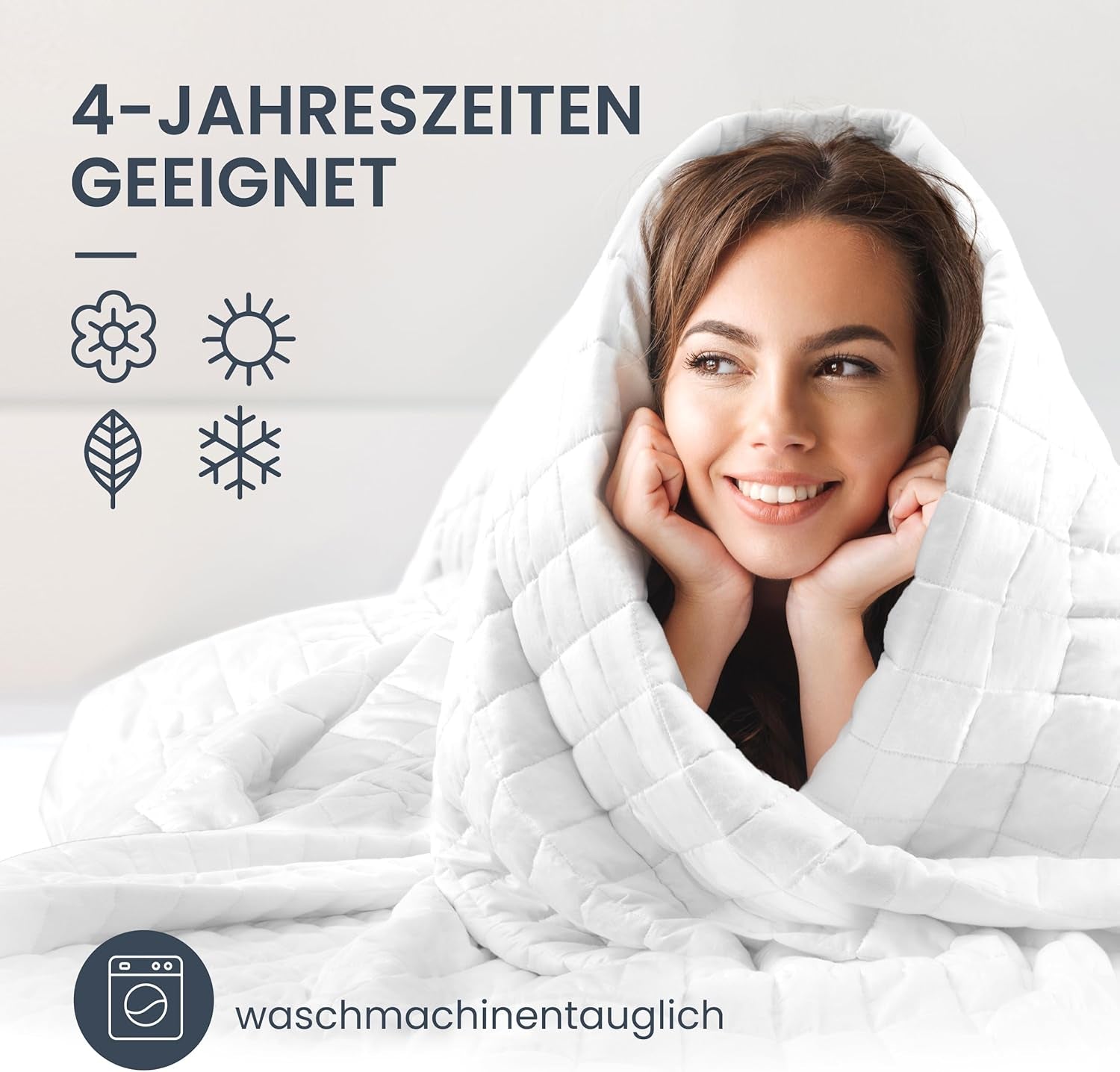 Pătură terapeutică de 7 kg I 135X200Cm I Pentru somn odihnitor I Pătură ponderată de înaltă calitate din bumbac respirabil I Reducătoare de stres și terapeutică - Inclusiv cutie de ambalare cu mâner de transport Paturi si Cuverturi Besuche den müüd-Store