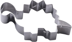 Set de forme de biscuiți Zenker cu dinozauri din oțel inoxidabil, 4 piese – Perfect pentru sesiuni creative de copt cu copiii, lavabil în mașina de spălat vase, design modern cu dinozauri, argintiu