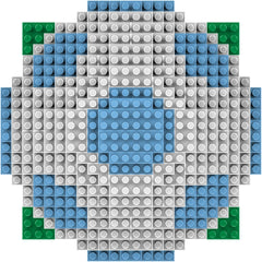 FOCO Offizielles Lizenzprodukt Manchester City FC BRXLZ 3D-Fußball-Konstruktionsspielzeug Modell In alternativer Teamfarbe