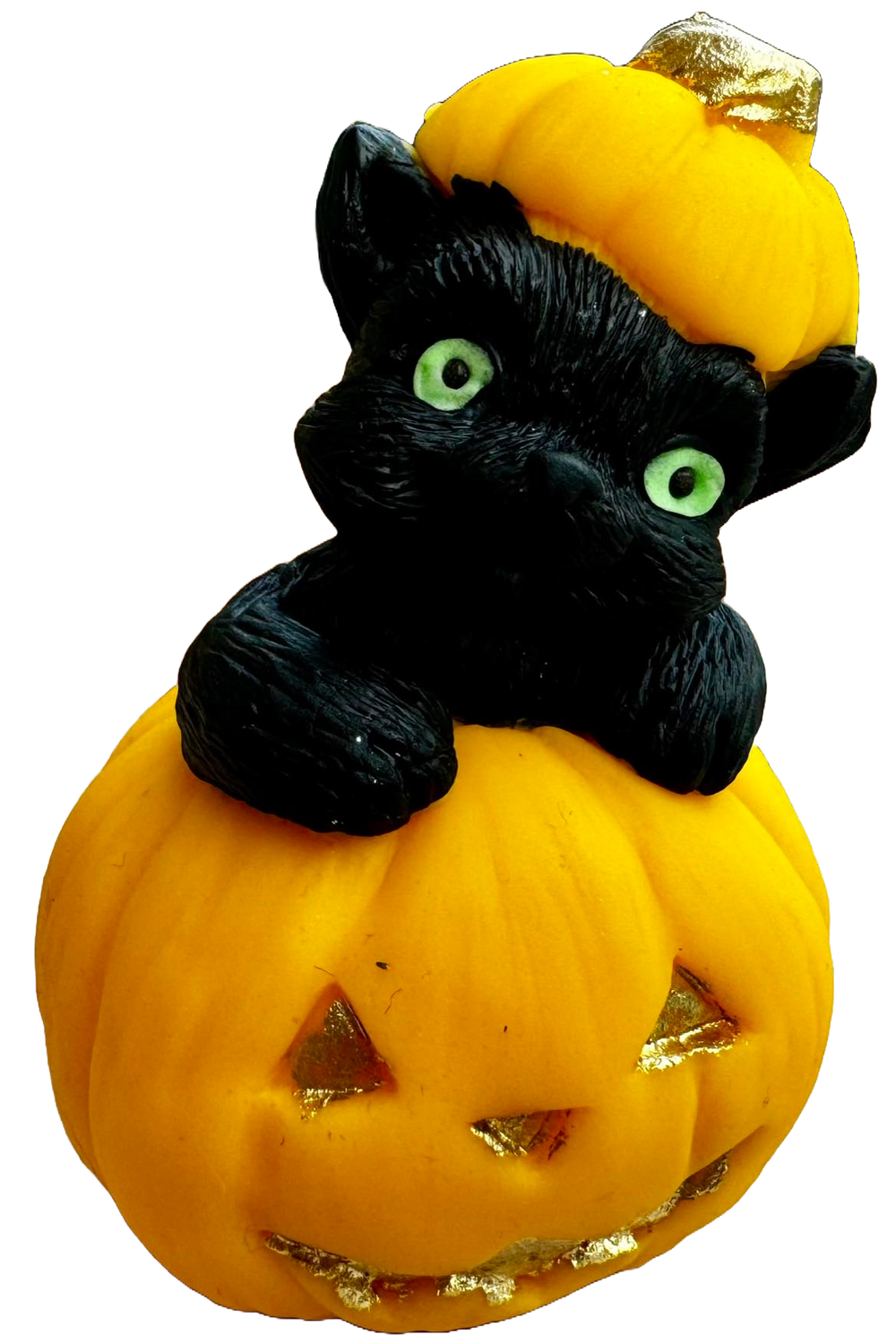 Essbare Zuckerpaste-Dekoration, Kürbis und schwarze Katze für Halloween-Zuckerpaste-Dekorationen Naty Shop