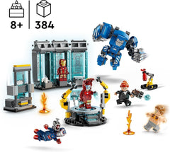 LEGO Marvel Iron Man's Laboratory: Hall of Armor – Superhelden-Spielzeug mit einer Mech-Figur, 5 Minifiguren, darunter Aldrich Killian – Avengers-Geschenk für Jungen und Mädchen ab 8 Jahren. 76315 Bausets. Beuche the LEGO-Store