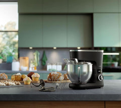 Philips 7000 Series Küchenmaschine - 5,5 Liter, 1000 Watt, 8 Geschwindigkeitsstufen, Proknead Technologie, Rezepte, LED Smart Timer, Knethaken, Schneebesen Und Rührbesen (HR7962/01) Mama si Copilul Naty Shop