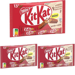 Nestlé Mini-Schokoriegel, Milchschokolade, knusprige Waffelriegel, 3er-Pack (1 x 217 g)
