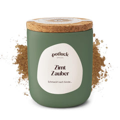Potluck | Zimt Zauber | Würzmischung im Keramiktopf | 90g | Vegan, glutenfrei und mit natürlichen Zutaten