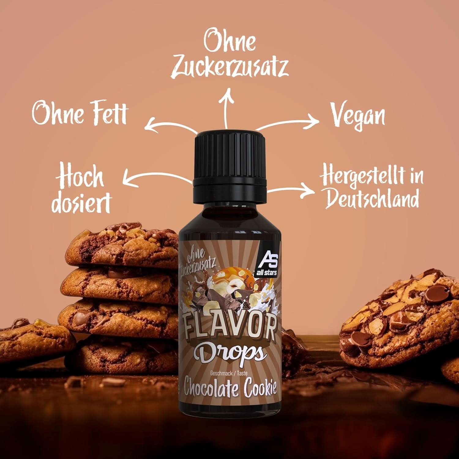 ALL STARS Flavor Drops, Picături aromate fără zahăr adăugat și fără calorii - Dulceață și aromă pentru alimente, 30 ml Indulcitori Naty Shop