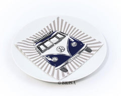 BRISA VW Collection - Șervețele de masă Volkswagen cu autobuz T1 (dungi Samba/roșu/3 straturi)