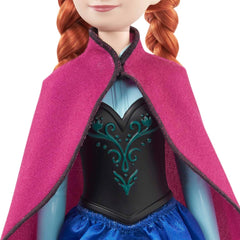 Mattel Disney Princess Anna-Puppe, Die Eiskönigin-Puppe, gekämmtes Haar, Mobile, im Reiseanzug, abnehmbarer Umhang, Disney-Geschenke, 3 Jahre altes Spielzeug, HLW49 Naty Shop Dolls