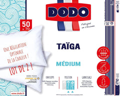 DODO Pernă din 2 piese, 50 X 70 cm, Confort mediu, Pernă sintetică Taiga, Senzație ultramoale și respirabilă, Lavabilă la mașină la 40 °C Perne standard Naty Shop