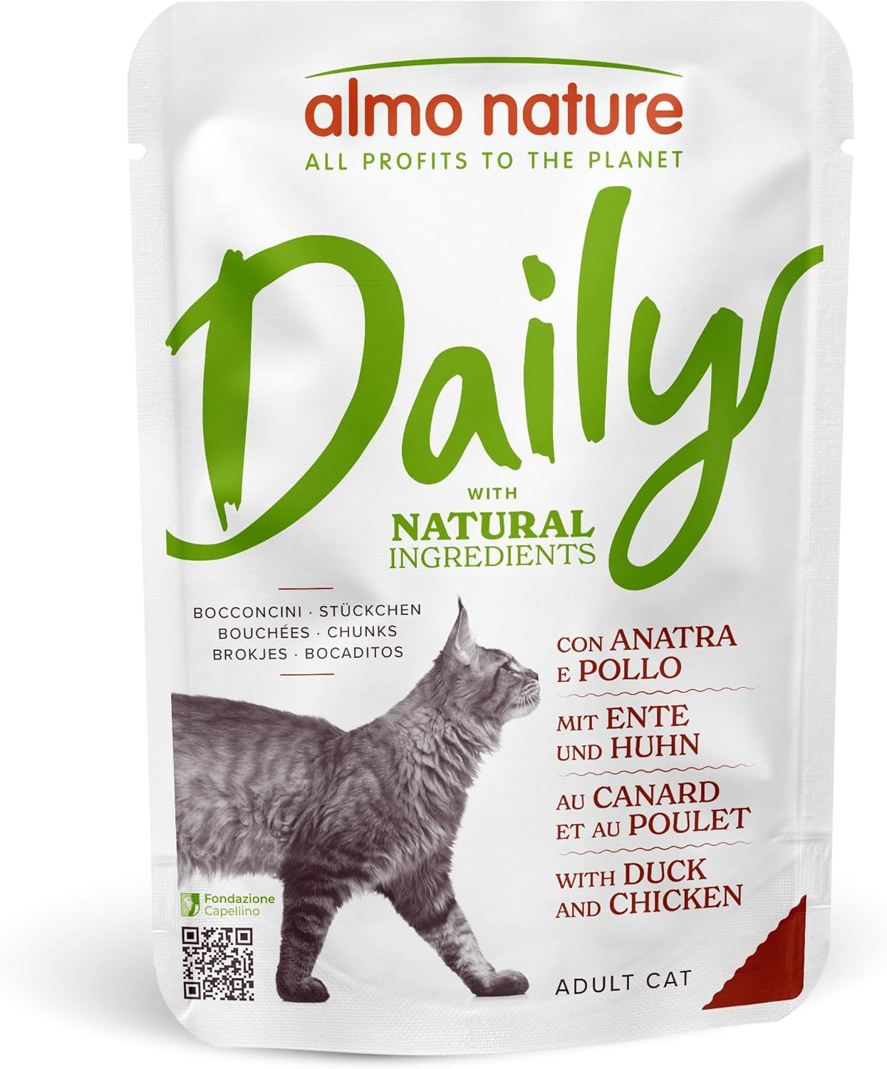 Almo Nature Daily Cat Food With Chicken And Salmon hrană completă pentru pisici adulte,hrană umedă- 30Pack (30 X 70 G)