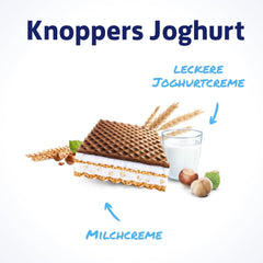 Joghurt – 4 x 200 g – Waffelscheiben gefüllt mit Joghurt und Nougatcreme, Haselnüssen und Kakao