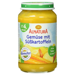 Bio-Gemüse mit Süßkartoffeln, nach 4 Monaten, 190g