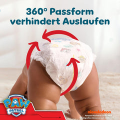 Pampers Baby Dry Pants Diaper Patrol Puppy Edition, Größe 5, 160 Windeln, 11 kg - 17 kg, 360°-Verstellung mit Stopp- und Schutzsystem